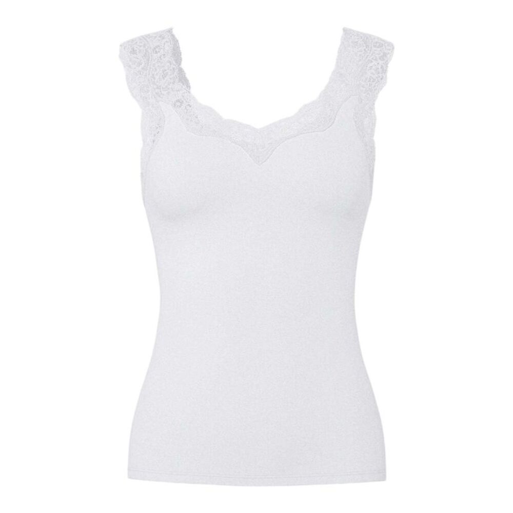 Pieces Womens/Ladies Fitted Tank Top / Bright White